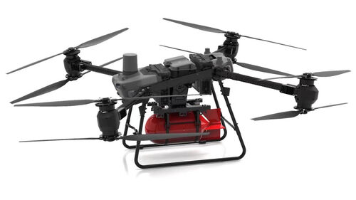 Laatste bedrijfsnieuws over FC30 Drone gemonteerd brandbestrijdingswaterkanon DJI FC30 Drone Myuav vastgebonden drone tot 240m