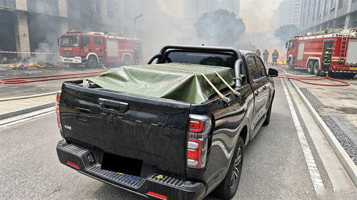 Laatste bedrijfsnieuws over MYUAV FC100 Firefighting Drone Successfully Completes Field Drill; Tethered Power Supply and Long Endurance Enable Effic