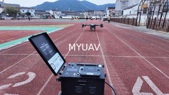 De aan boord gebonden stroomvoorziening maakt een 24-uurs continue vlucht mogelijk met de aan boord gebonden drone van MYUAV